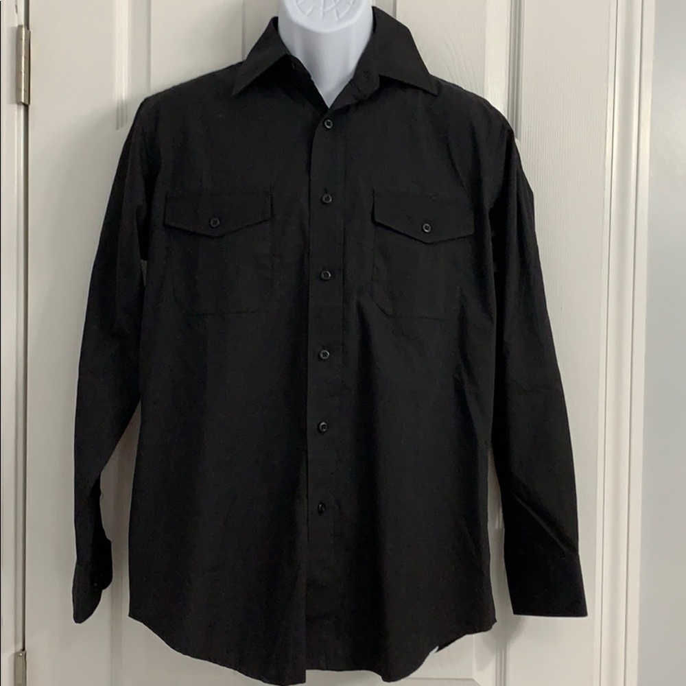 Black button down shirt